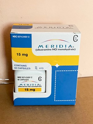 Meridia brand (Reductil,Sibutramine) 15 mg - packing 60 pills  R